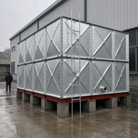 Réservoir modulaire carré en acier galvanisé à chaud, panneaux boulonnés, pour stockage d'eau incendie