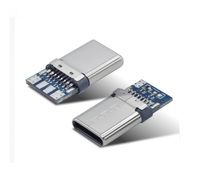 USB 3.1 Connecteur Type C 14 Broches Femelle prise À Travers Des Trous PCB 180 Blindage Vertical USB-C