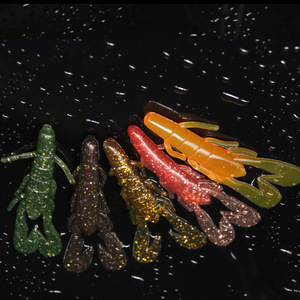 Señuelo de camarón suave de 10 cm y 6.4 g, cebo de silicona multicolor para pesca de lubina en agua dulce - Product Image 2