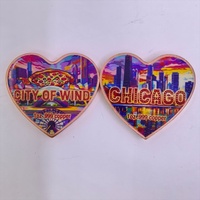 Nouvelle pièce de monnaie en cuivre pur .999 de 1 oz, pièce de monnaie en forme de cœur de la ville de Chicago, la cité du vent
