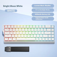 Clavier mécanique sans fil K68 Tri-mode 2,4 GHz avec éclairage RGB, USB-C, Hot-Swap, Anti-Ghosting, programmable, inclinaison réglable pour le gaming