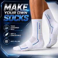 Chaussettes de sport en coton personnalisées avec logo, absorbant les chocs, anti-transpiration, pour la gym et le sport, chaussettes mi-mollet pour la course et le basketball