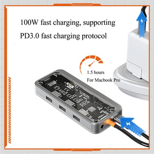 ฮับเชื่อมต่อ USB แบบ<span class=keywords><strong>10</strong></span> in 1 USB3.0 100M/1000M HDTV tf/sd Card + M.2 NVMe SATA Enclosure สำหรับ <span class=keywords><strong>Mac</strong></span> Pro 4K Splitter - Product Image 2