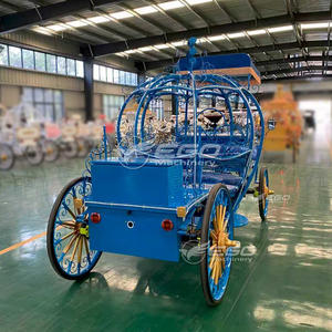 2025 Carrosse électrique de princesse à 4 roues, couleur personnalisée, bleu avec bande lumineuse, pour le tourisme, à vendre - Product Image 4