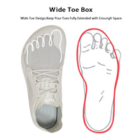 Chaussures minimalistes légères et respirantes à semelle fine et zéro drop, avec embout large, pour hommes, idéales pour le yoga et la gym