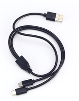 Cable de Carga Rápida 2A Dual Tipo-C 1 a 2, Cable Divisor en Y USB C de 1m con Refuerzo Central para Múltiples Teléfonos