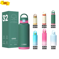 Thermos Hong Ling en acier inoxydable de qualité durable, avec poignée de transport épaisse, anti-fuite, verrouillage, isolation thermique de 12 à 24 heures