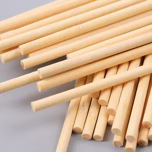Customized Size Bamboo Sticks For Diy Craft And BBQ 6/7/8mm Flat Round Rod With 2 Ends 100% Nature Bamboo Sticks