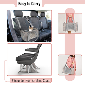Foldable Nylon Pet Carrier Bag <b>Cat</b> and Dog <b>Backpack</b> with Zipper Closure Portable Breathable Rubber Mesh <b>Cat</b> Dog <b>Backpacks</b> - Product Image 4