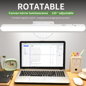 Moderne USB-LED-Schreibtischlampe mit <span class=keywords><strong>Touch</strong></span>-Steuerung, magnetischer Aufhängung, wiederaufladbar, stufenlose Dimmung, Nachtlicht für Schlafzimmer und Lesen - Product Image 2