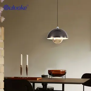Modern Design Living Room Bedroom Hotel Round Lamp Electroplating Led Chandelier Pendant Lamp
