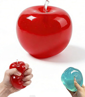 Jouet anti-stress en forme de pomme, rempli de vaseline, non-rétractable, à presser, transparent, grand format, pour les fêtes
