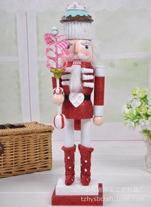 Navidad 장식 테이블 장식 왕 인형 선물 나무 사탕 장난감 크리스마스를위한 막대 사탕 군인 호두 까기 인형 - Product Image 5