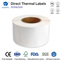 Rouleau d'étiquettes thermiques directes 100x150mm (4x6 pouces) autocollantes vierges, étanches, pour adresses d'expédition, pour imprimante d'étiquettes de bureau