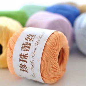 2025 usine en gros No.<span class=keywords><strong>3</strong></span> perle teint dentelle 100% <span class=keywords><strong>coton</strong></span> Crochet fils pour printemps/été tricot à la main tricot tissage recyclé - Product Image 5