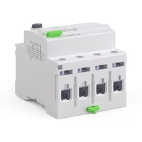 Interruptor de Corriente de Fuga a Tierra de Riel DIN 4P 63A 30mA 300mA, Disyuntor Diferencial RCCB RCD 10KA Tipo B, Interruptor de Circuito en Miniatura TORD4B-63 400V