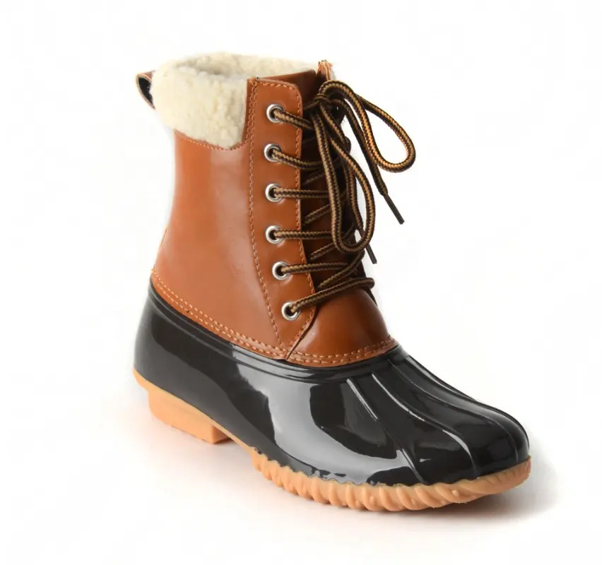 Ladies New Style Fashion Duck Rain Boot Waterproof PVC Duck Boots Snow Rain Shoes For Men Kids Women