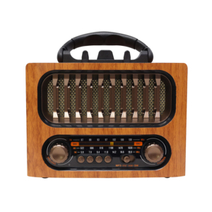 Vofull Nhà Máy Giá xách tay retro phong cách loa siêu trầm FM Đài phát thanh bằng gỗ không dây USB Loa - Product Image 1