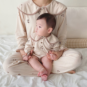 Combinaison en tricot <span class=keywords><strong>pour</strong></span> bébé unisexe Hongbo, printemps <span class=keywords><strong>2023</strong></span>, coton, manches longues, fermeture éclair à la cheville, col Peter Pan - Product Image 2