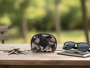 กระเป๋าใส่เหรียญลายพรางซิปเดี่ยว 5 นิ้ว มินิ ยูนิเซ็กส์ กระเป๋าสตางค์ผ้าไม่ทอ สไตล์เรียบง่าย - Product Image 2