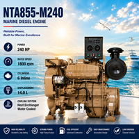 Mesin Diesel Laut SCDC Cums NTA855-M240 240HP Turbocharged 6 Silinder Berpendingin Air untuk Kapal Penangkap Ikan, Kapal Kargo, dan Kapal Utilitas