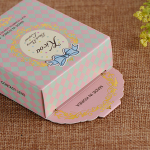 로고 프린트 콘택트 렌즈 종이 박스 컬러 콘택트 렌즈 박스 종이 화장품 콘택트 렌즈 패키지 - Product Image 4