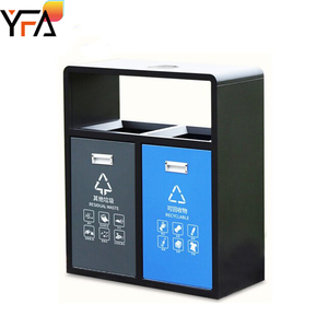 Ngoài Trời Thương Mại Gỗ Và Kim Loại Thùng Rác Có Thể Cho Thành Phố Đường Phố Và Công Viên 4 Trong <span class=keywords><strong>1</strong></span> Đường Phố Rác Bin Công Cộng Tái Chế Bin - Product Image 5