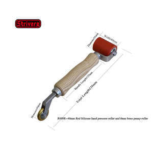 لون أحمر 40 عرض بكرات ضغط اليد بكرات سيليكون مصنوعة حسب الطلب بكرة ضغط بحجم آخر مع بكرة قرش نحاسية - Product Image 1