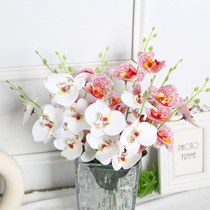 Orquídeas Phalaenopsis Artificiales Lichao, 5 Ramas, PVC, Goma Suave, Tacto Real, Decoración para el Hogar y Bodas - Product Image 4