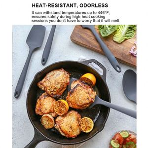 Wholesale Food Grade BPA-Free Silicone Baking Cooking Utensils <b>Set</b> Heat Resistant Nonstick Kitchen Cookware Spatulas Gadgets - Product Image 3