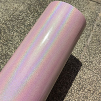 Carrosserie d'automobile PET brillant fleur de cerisier rose voiture vinyle Wrap rose autocollant couleur changeante Film d'emballage Film de protection du corps