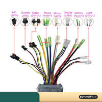 Kit de conversion de vélo électrique pour motos électriques 48V 250W-1500W avec écran LCD, étanche IP65, vitesse 45 km/h