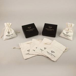 Wholesale Small MOQ Eco Muslin Cotton Double <b>Strings</b> Pouch Small Jewellery Packaging Pouch Organic Cotton Canvas Drawstring Bag - Product Image 2