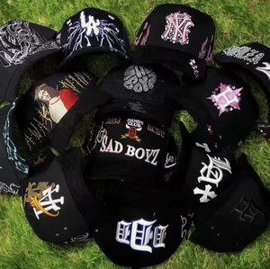 2510 Gorras de Béisbol Personalizadas al por Mayor con Logotipo, Nuevas, Lisas, Deportivas, con Letras, OEM, de Gamuza, con Cierre a Presión, Bordadas, de 5 Paneles - Product Image 1