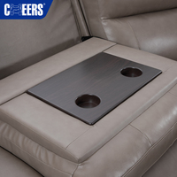 MANWAH CHEERS Europäisches Elektrisches Echtleder-Sektionalsofa Modulares Ecksofa mit Liegefunktion für Wohnzimmermöbel mit Chaiselongue