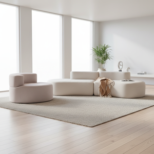 Sofá Seccional Multiusos Altamente Recomendado, Cojines de Asiento de Espuma de Alta Resiliencia, Sofá Curvo de Compresión para Sala de Estar - Product Image 4