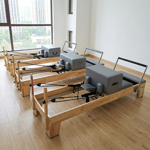 Máquina de Ejercicio Corporal con Logotipo Personalizado, Camas de Pilates Reformer de Madera de Arce, Camas de Pilates Reformer de Madera de Roble para Estudio - Product Image 3