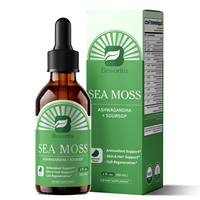 Beworths OEM Zuurzakbitter & Zeewier Moringa Kurkuma Ashwagandha Orale Vloeibare Kruidendruppels 2 Fl Oz
