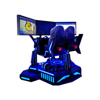 Simulateur de course automobile 4D avec chaise de jeu VR à 3 écrans et mouvement 6 DOF pour produits de divertissement intérieur