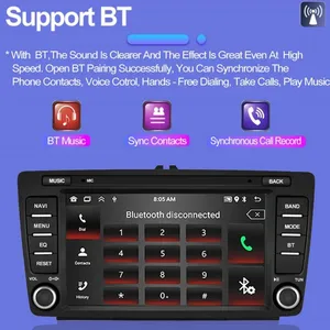 Autoradio 8 pouces avec Carplay et Android Auto <span class=keywords><strong>pour</strong></span> Skoda Octavia 2 A5 2004-2013, Navigation GPS, WiFi, Radio FM, Stéréo - Product Image 4