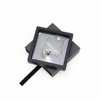 Boîte rigide personnalisée avec logo pour bijoux, plateau flottant en PVC transparent, coffret cadeau de luxe pour l'affichage de bagues, colliers et boucles d'oreilles, emballage d'usine
