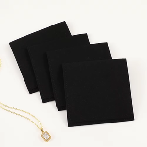 8*8cm Microfiber Jewelry Bag With Necklace Insert High Quality Velvet Pouch Bag Jewelry Packaging Pouch With Log(1)) - Product Image 4