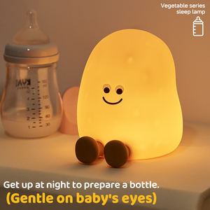 Lampe de chevet créative Huashanqi en silicone coloré en forme de pomme de terre, rechargeable, lampe de table, lumière d'ambiance - Product Image 2