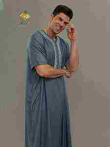 Robe de prière musulmane pour hommes du Moyen-Orient, mode arabe, plusieurs couleurs pour vous convenir - Product Image 3