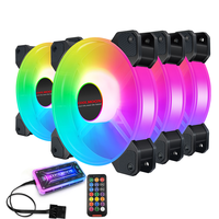 COOLMOON Factory Oem kipas komputer Desktop Gaming, kipas pendingin udara 120mm Set kipas pengontrol standar Pc 120mm Rgb