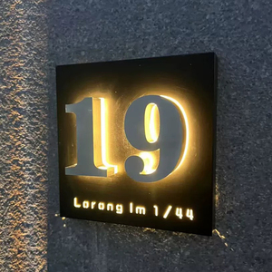 Tùy chỉnh Led logo nhà số dấu hiệu kinh doanh quảng cáo kim loại Backlit signage Logo dấu hiệu Cửa số phòng khách sạn số dấu hiệu - Product Image 2