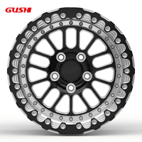 Nouvelles jantes forgées Beadlock GS personnalisées en 2 parties, noires brillantes, 15-20 pouces, 5X112 5X114.3 5X120, pour voitures de course Drag Racing, compatibles Supra Mk5