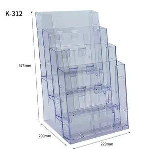 Kejea Eco Friendly Desktop A5 A4 Limpar acrílico Folheto Titular brochura display stand Mercearia