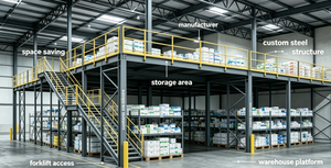 Système de plancher en mezzanine modulaire robuste pour plateforme de stockage en entrepôt - Product Image 6
