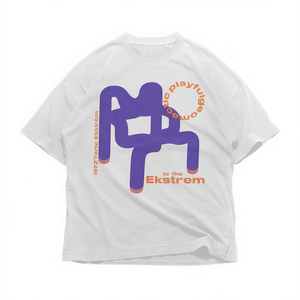 T-shirt Grafica Ekstrem Chair 1972 Terje Ekstrom Design Y2K Streetwear Oversize con Tipografia Geometrica Giocosa - Product Image 2